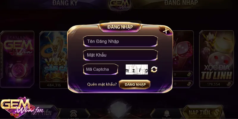 Đăng nhập Gemwin chỉ với 4 bước siêu đơn giản