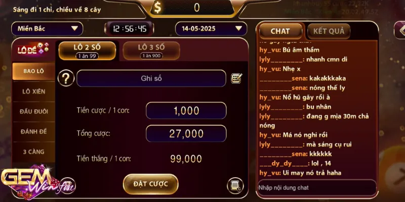 Khung chat cho phép trò chuyện khi đợi số