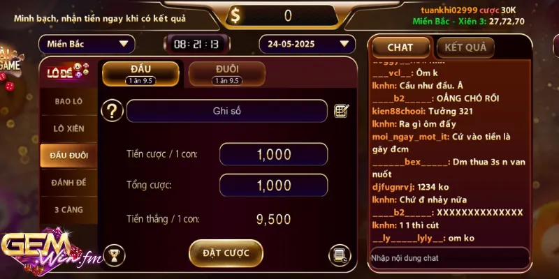 Cược đầu đuôi Gemwin rất dễ hiểu