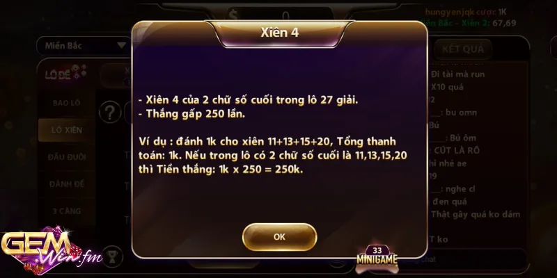 Lô xiên là loại hình lô đề trúng thưởng cao