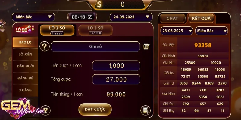 Tận dụng bảng kết quả xổ số